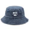 Personalisierbarer Baumwoll-Wasch-Eimerhut Vintage-Fischerhut für Angler Sonnenschutz Outdoor Humorvoller Slogan-Hut Mode Streetwear