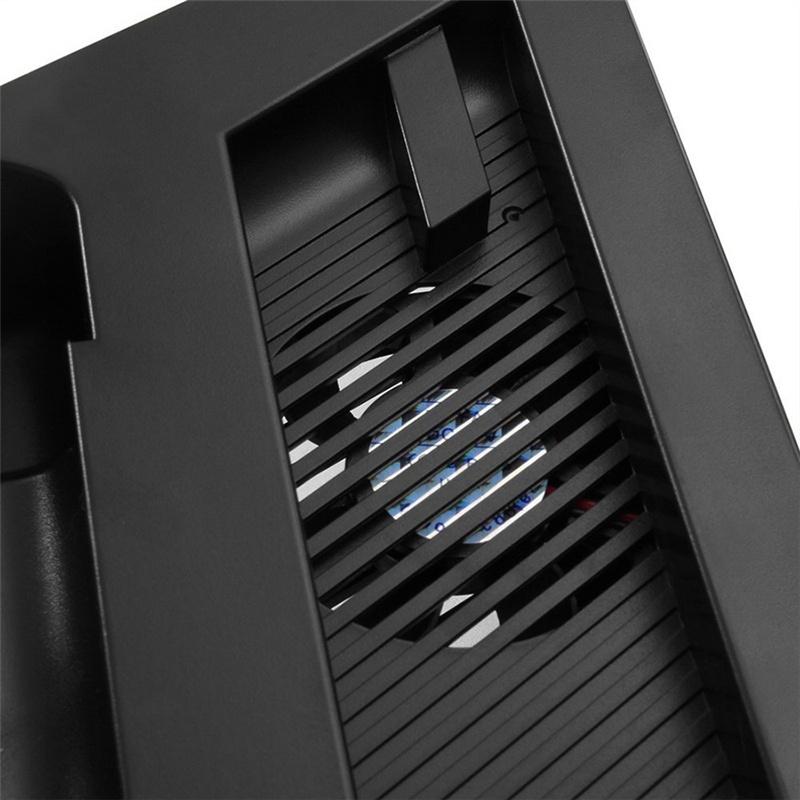 PS4 Slim Verticale Standaard Koelventilator USB Oplader Oplaadstation Oplaadstation Videogame Accessoire