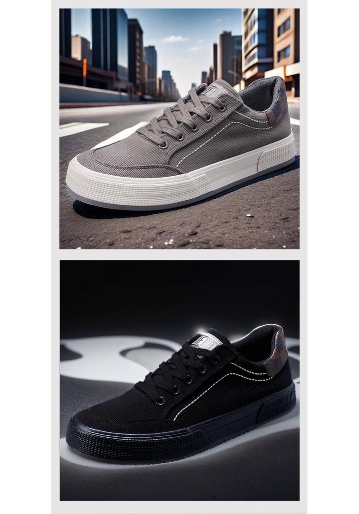 2026 Spring Korean-Style Men's Trendy Versatile Comfortable Canvas Board Shoes