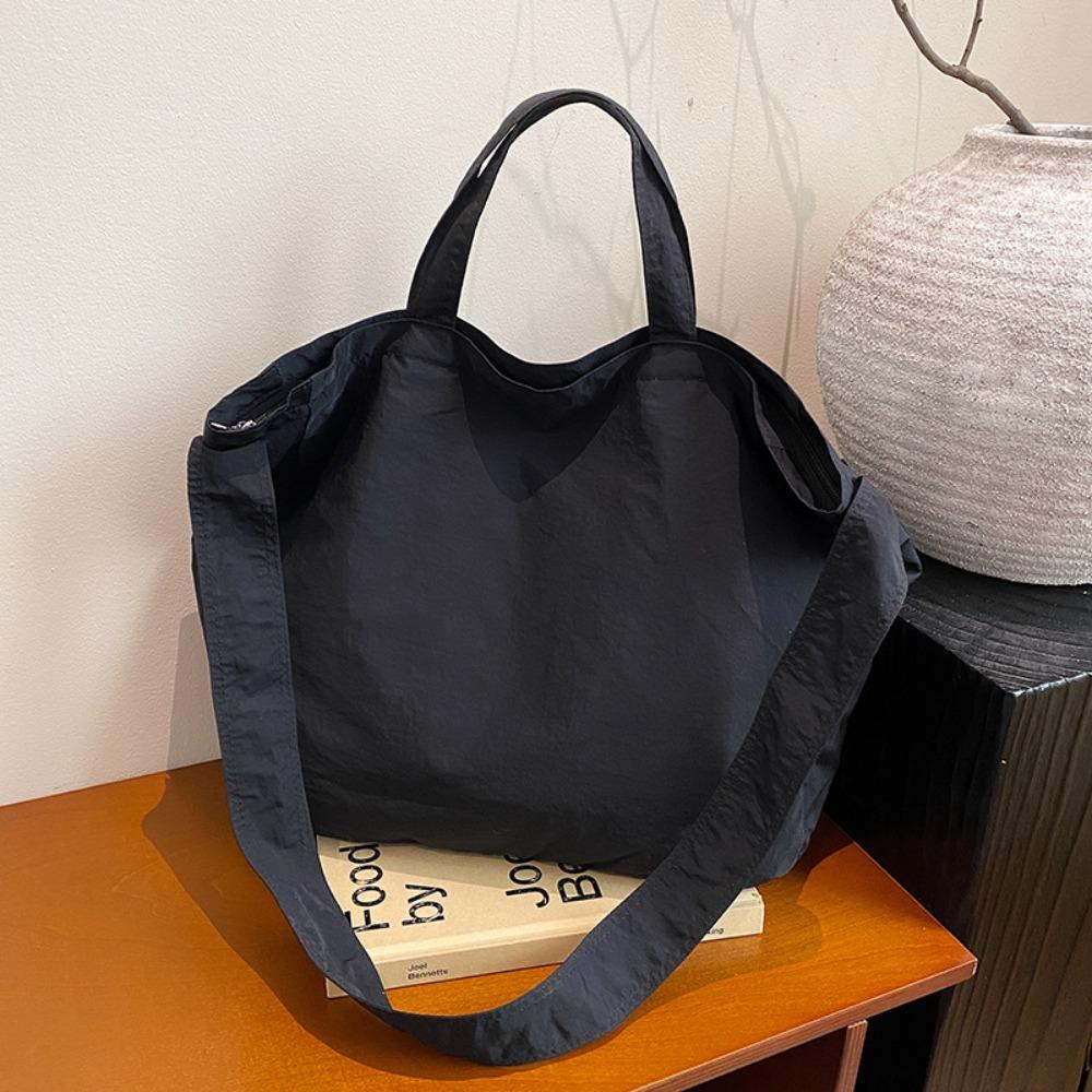 

Fashion Korean Style Shopping Shoulder Bag Solid Color All-match Tote Bag Large Capacity Light Weight Underarm Bag
