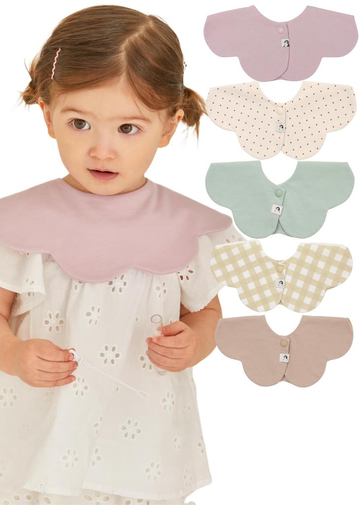 Konny Baby Bib Absorbent and Simple Design for Girls and Stylish Baby Shower Set Lavender Wine Creamy Set, 360° Rolling, Quick-Drying, Boys, Gift,