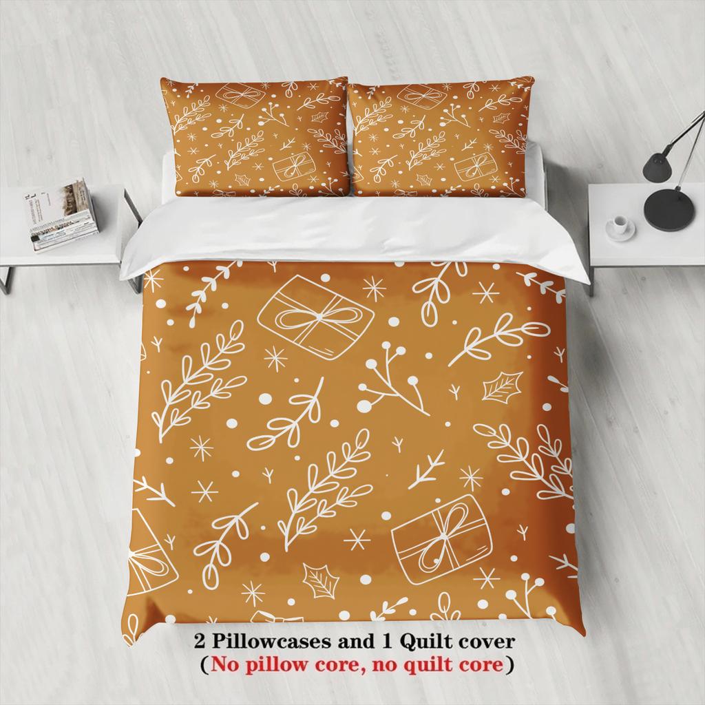 Christmas Bedding Set Christmas Gift Duvet Cover Set Single Twin Queen King Size No Filling Christmas Gift For Home Decor