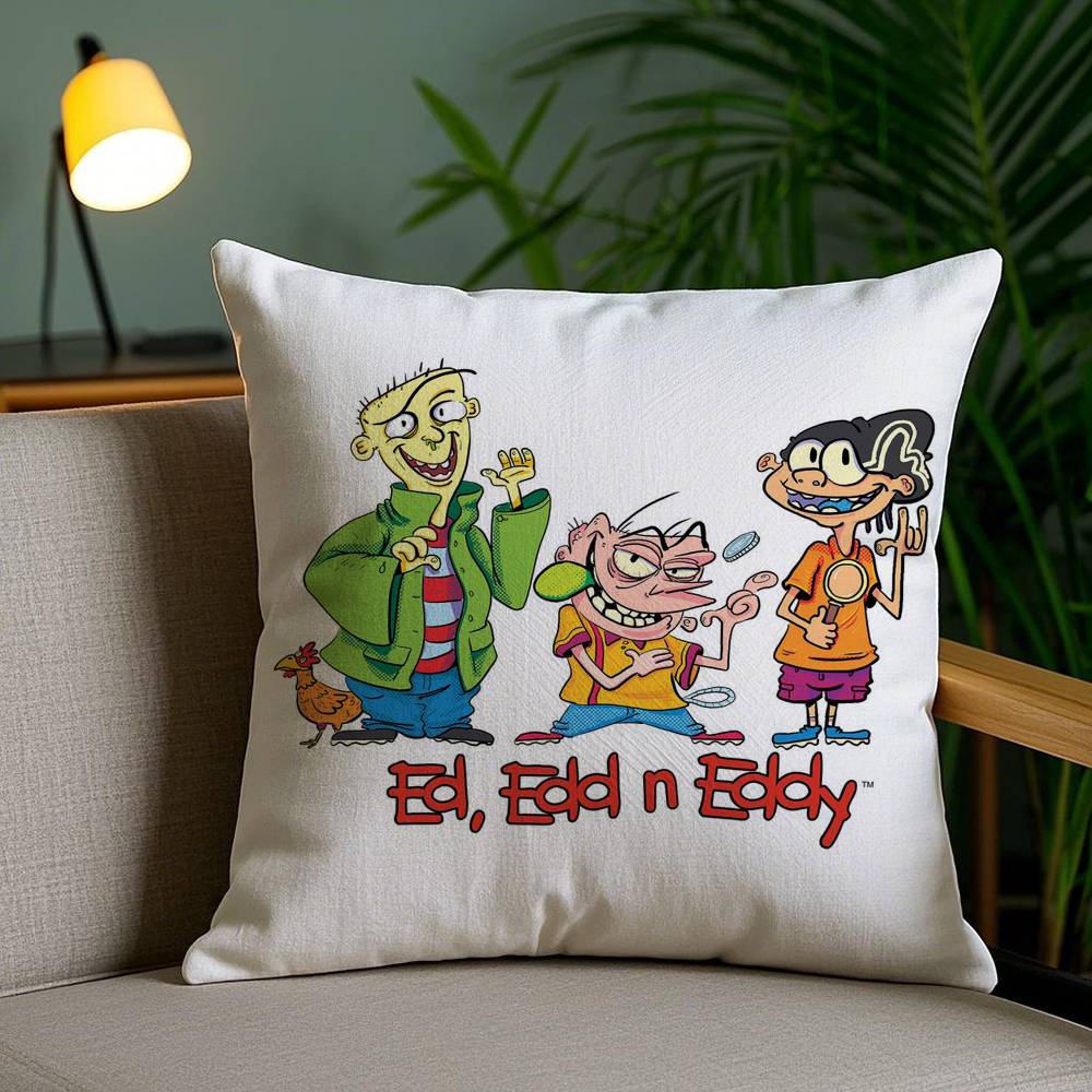 E-Ed Edd N Eddy Pillow Case Home Dorm Chair Back Short Plush Double-sided Printing Office Nap Time Cushion Cover