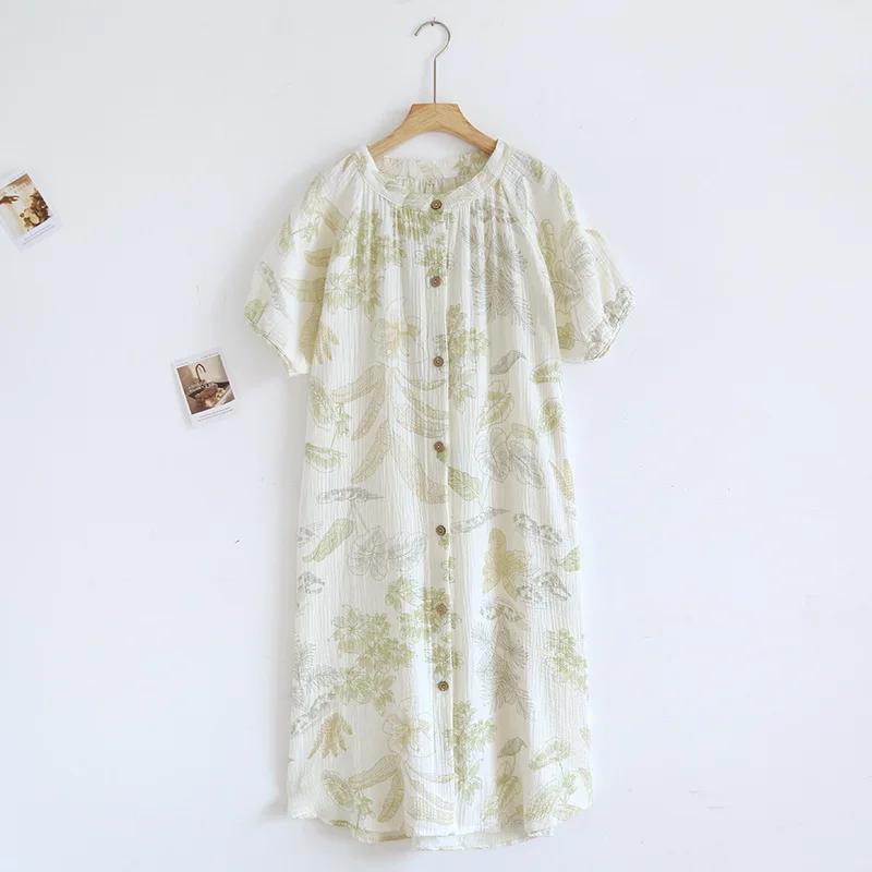 

Кардиган в деревенском стиле с круглым вырезом и пуговицами, с короткими рукавами, женский, из хлопка, весна-лето, с короткими рукавами, Vestidos Mujer XL