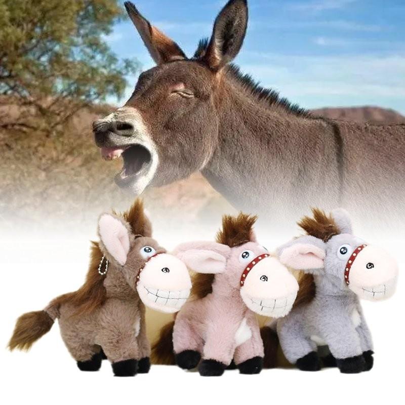 Toy Donkey Plush Doll Keychain Bag Decorative Ornament Pendant Pp Cotton Filling