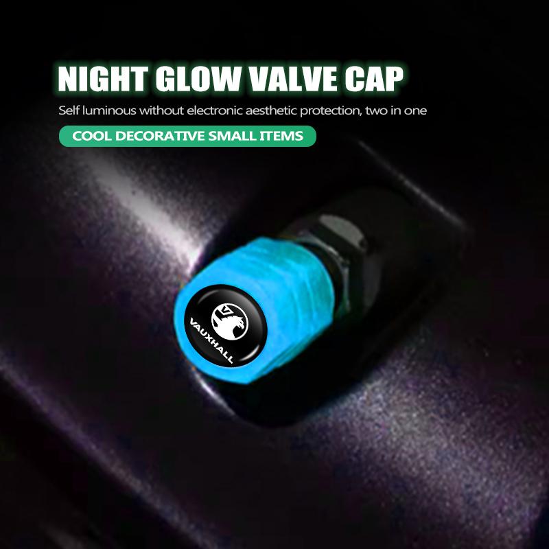 4/6/10Pcs Car Logo Glowing Luminous Tire Valve Cap Auto Wheel Accessories For Opel Insignia Corsa Zafira Meriva Mokka Astra H K Kr8