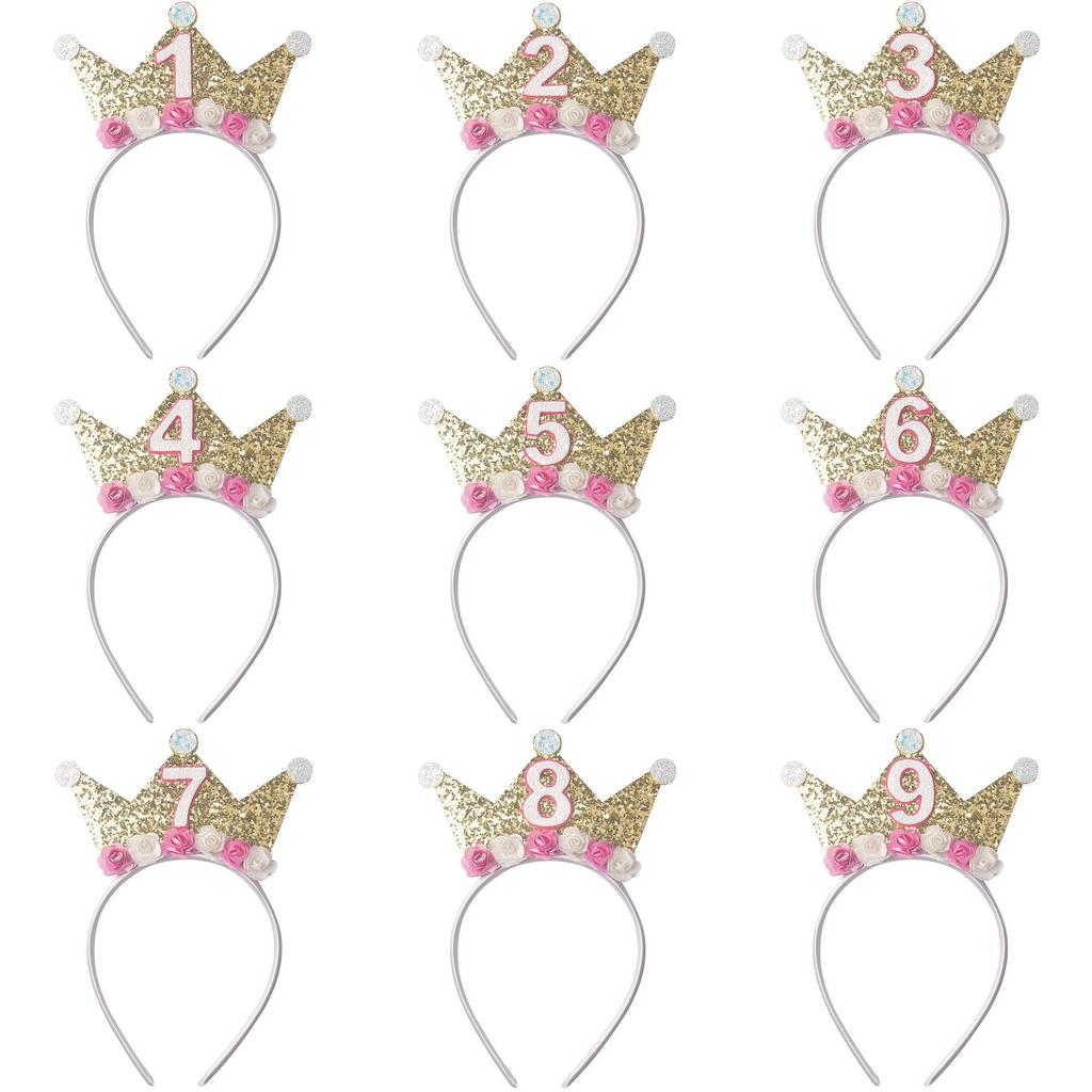 Children's Birthday Princess Crown Headband - Party Decoration Props for Girls