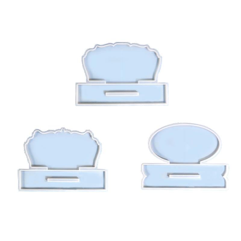 Photo Frame Resin Mold Silicone Big Picture Frame Silicone Mold for Epoxy Resin Wave/Round Mold for DIY Home Table Décor