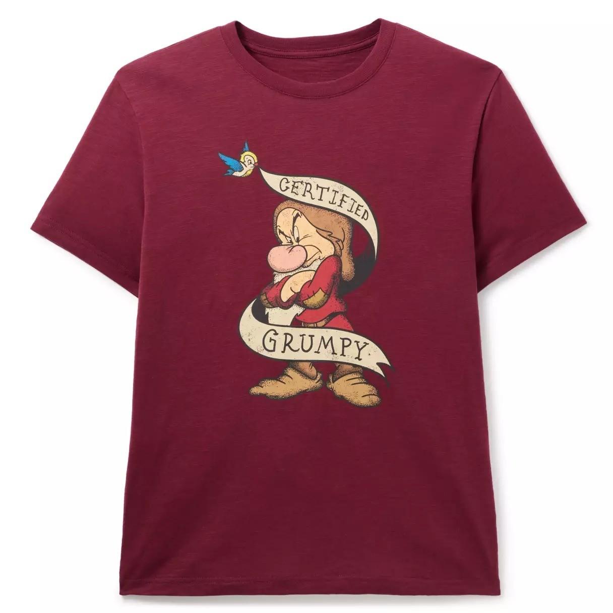 Certified Grumpy T-Shirt For Adults Kids Snow White And The Seven Dwarfs Reprint S
