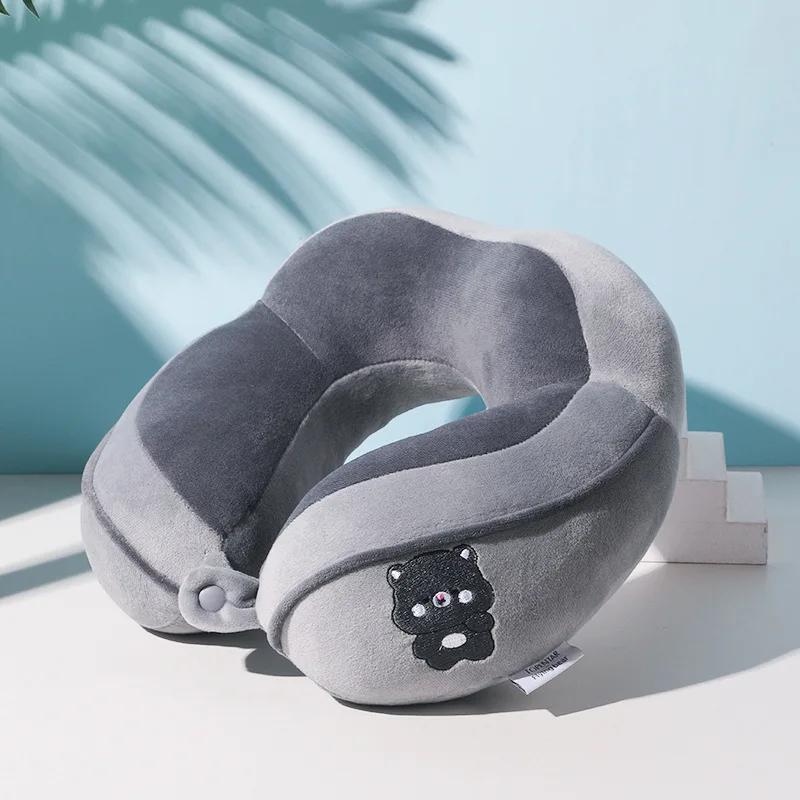 

Cute Cartoon U-Shape Travel Pillow | Ergonomic Neck Support for Kids & Adults | Soft Nap Cushion for Airplane, Car & Office