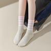 Female Autumn and Winter Three Bar Color Collision Student Movement Cotton College Wind Tube Socks