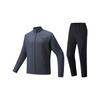 Training Series Long Sleeve Stand Collar Casual Sports Two Piece Set Men Sets Gray Basic-Black 952617203N-4