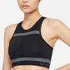 Nike Dri-Fit Medium Support One-Piece Padded Sports Bra Women Underwear Black Iron-Gray DD1102-010