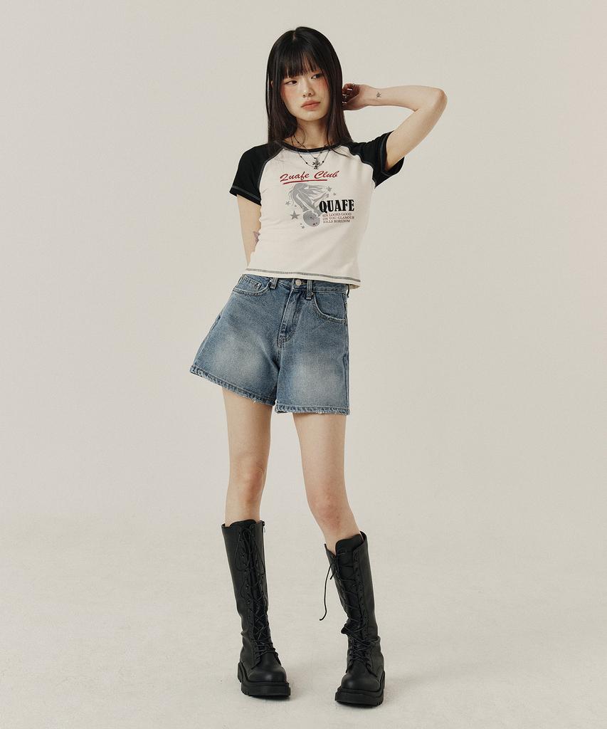 Kkuape Raglan Graphic Slim T-Shirt_2Color