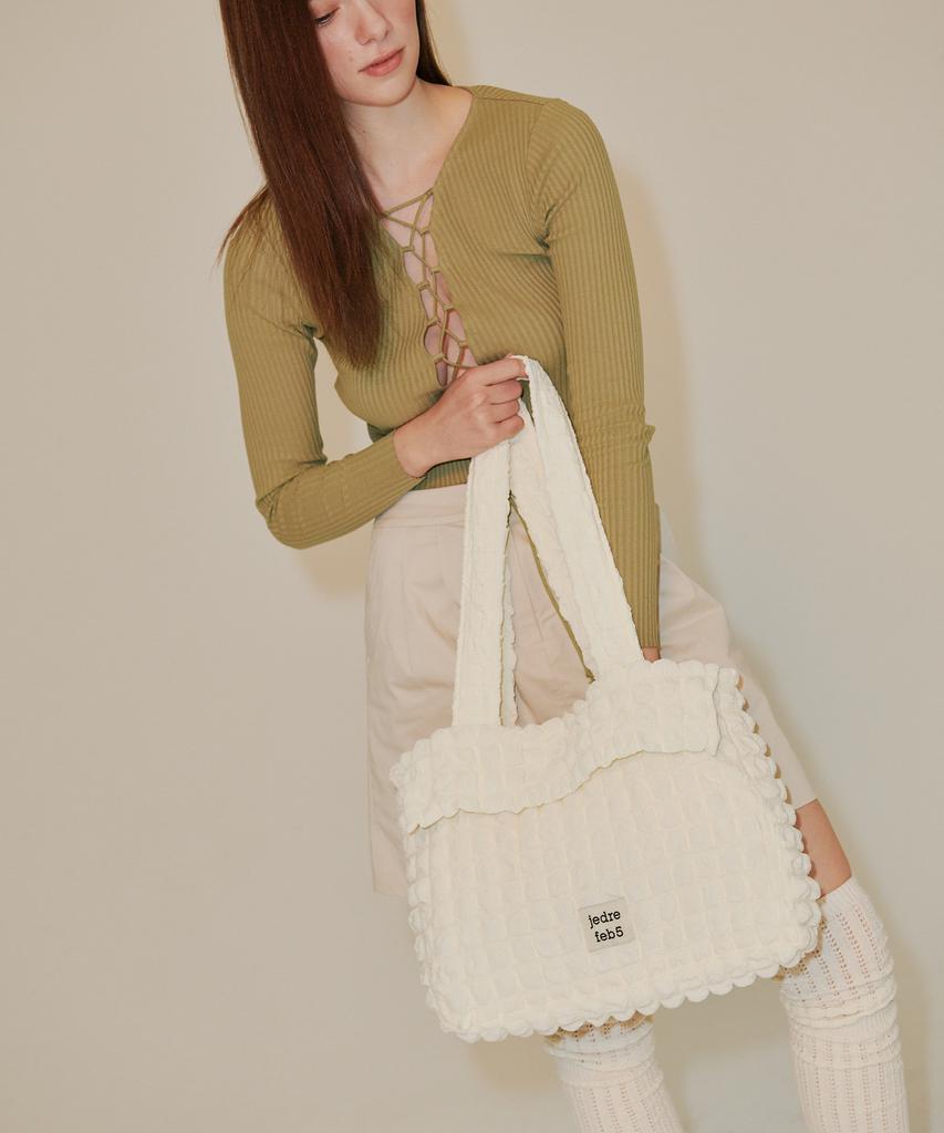 Jedrefeb5 Croffle Shoulder Bag Ivory