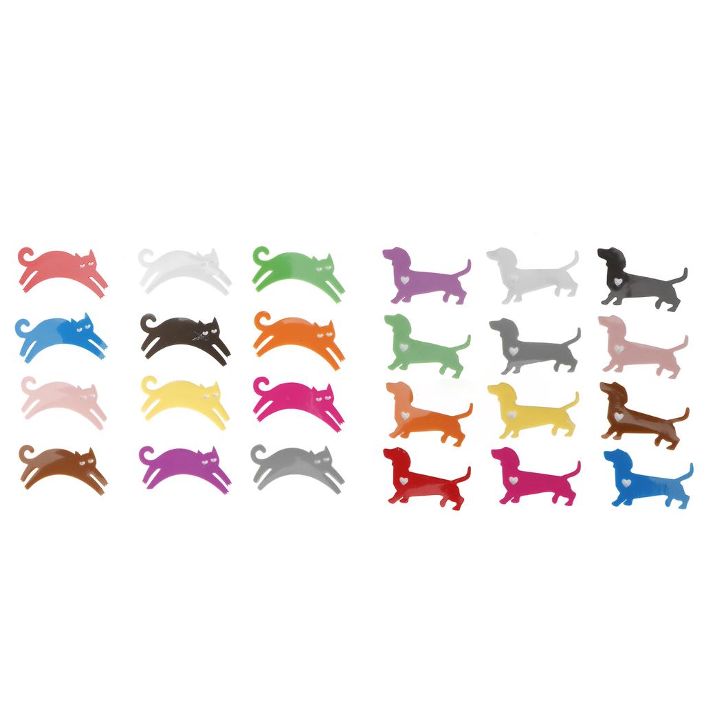 24 ks Silikonové Kočka Pes Zvířata Tvary Značka na Sklenici na Víno Identifikátor Nápojového Poháru Párty Značka na Pohár