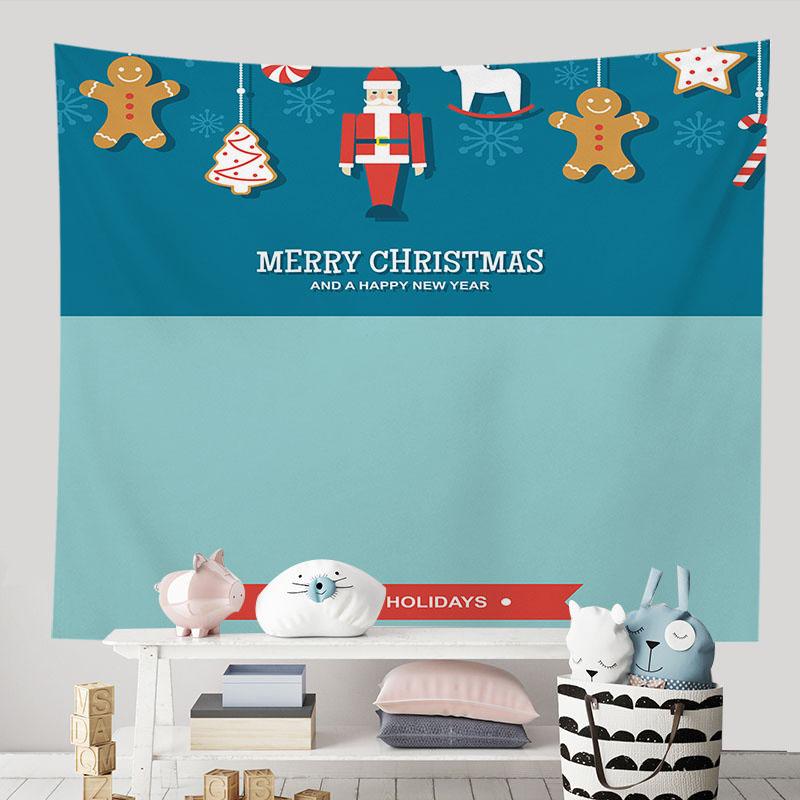 С Рождеством красный с Новым годом гобелен фон спальня гостиная персонализированная — фото 12