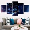 5 Pezzi Tela Wall Art Poster Pittura Arte Digitale Uccelli Astratto Colorato Stelle Galassia Carta da Parati Stampa Immagine Soggiornoo