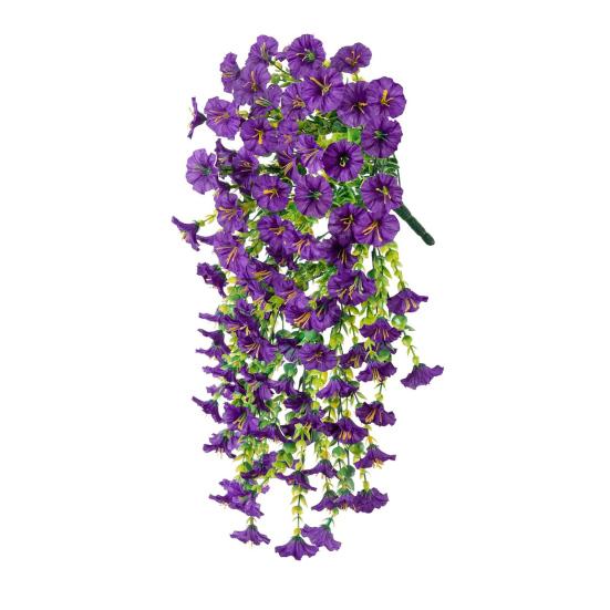 UV Resistant Faux Petunias Hanging Arrangement for Outdoor Decorations
