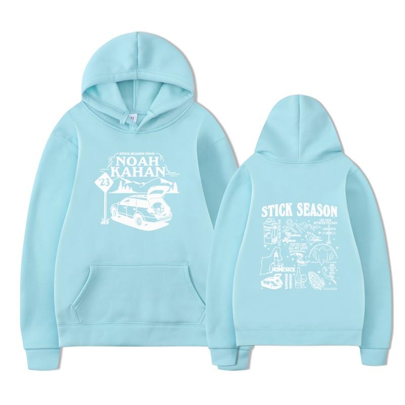 Noah Kahan Stick Season Merch Country Music Album Hoodie Sweatshirt Winter Warm Pullover Top Streetwear Unisex