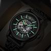 LOUIE JUELEN 43MM Men's Fully Automatic Mechanical Watch Stainless Steel Wristwatch Luxury Skeleton Luminous Montre Uhr 3BAR Waterproof Watch