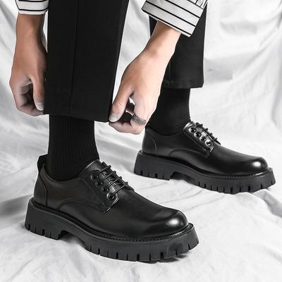 Fashion Men Casual Oxford Shoes Fashion British Style Dress Shoes Classic Black Leather Shoes for Men Office Business Shoes Moccasins