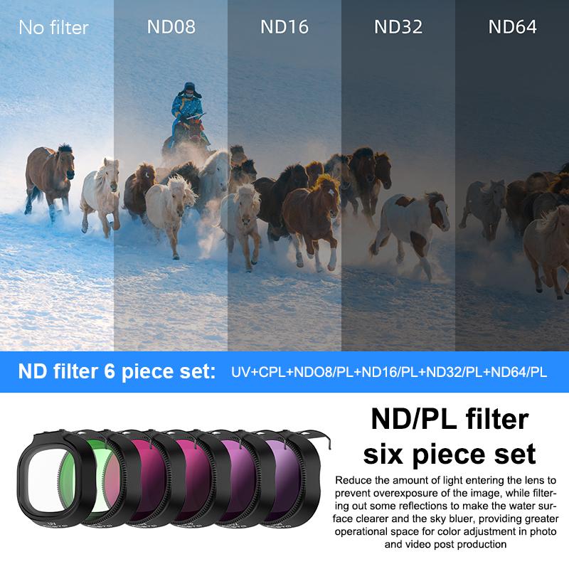 Kit de filtres pour objectif de drone pour Neo2 Filtre ND Kit Filtre ND8 ND16 ND32 Filtre CPL UV Filtre anti-reflets pour caméra Accessoires de drone