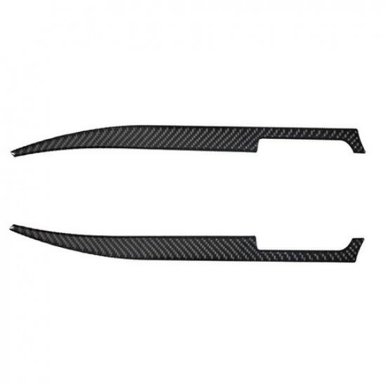 2PCS For 2008-13 Cadillac CTS Carbon Fiber Interior Foor Console Side Cover Trim