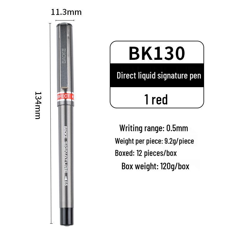 Quick-Dry Black Rollerball Pen with Needle Tip for Exams & Signatures 0.5mm
