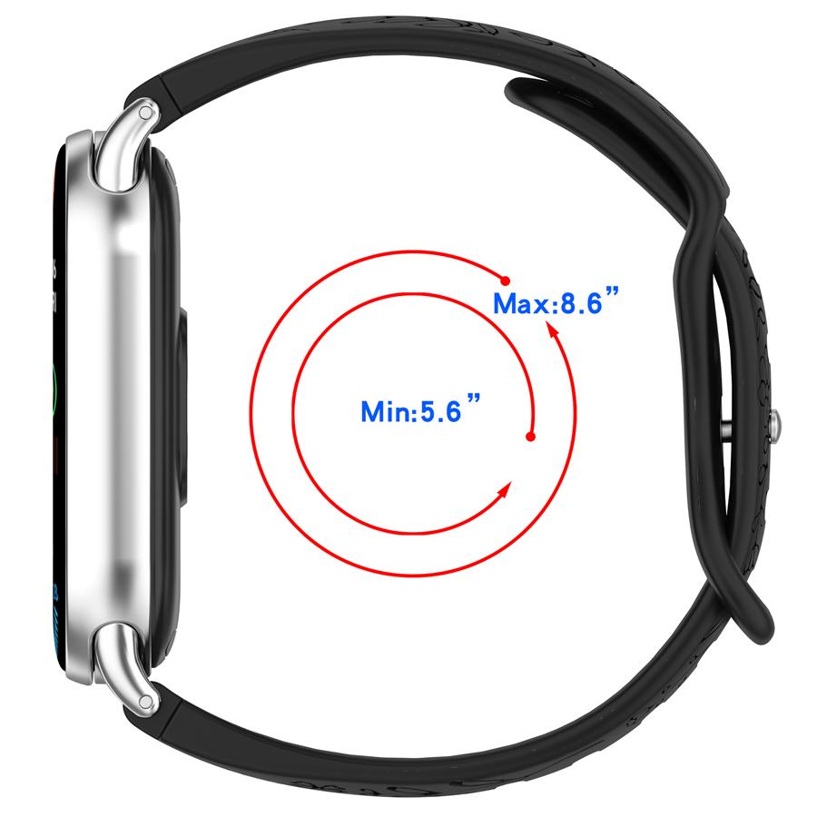 Silicone Flower 3D Engraved Bracelet for Xiaomi Band 8 9 10 Smart Watch Breathable Watchband for Xiaomi Band 8 9 10 Strap