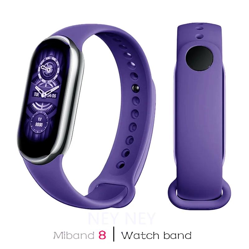 Sportarmband für Xiaomi Mi Band 8-9 NFC Armband Ersatz miband8 Silikonarmband Smartband 8 wasserdicht Uhrenarmbänder Zubehör