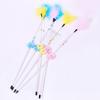 Cat Toy Feather Cat Toys Interactive Bite-resistant Steel Wire Kitten Toy with Bell Long Handle Toys for Cats Stick Pet Products