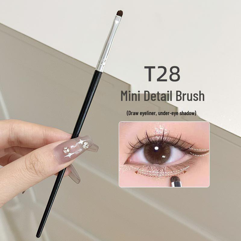 Eye Makeup Brush Set: Precision Eyeshadow, Inner Corner, Under-Eye Bag, Eyeliner, Outer Corner.