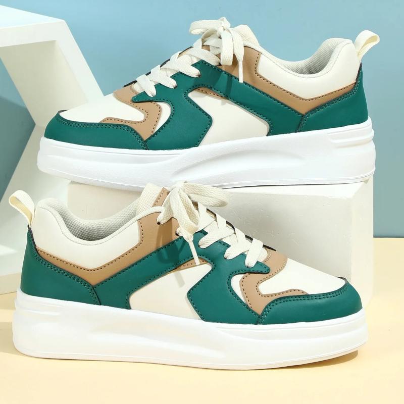 Fashion Board Shoes Ins Trendy Sneakers Women Men PU Leather Walking Shoes Casual Daily Shoes Platform Footwear Wear-resistant