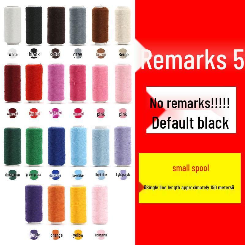 402 Polyester Black & White Sewing Thread Set: Small Roll for Machine & Hand Sewing, Needle & Thread for Household & Clothes Use.