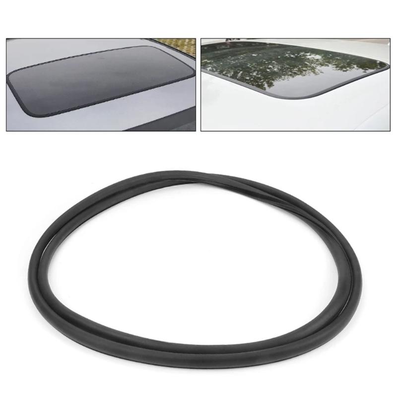 Black Rubber Sunroof Glass Gasket 70200-TR0-A02, Replacement Weatherstrip Trim for Aged Roof Glass Edge, Dust Blocking Help, and Trim Care