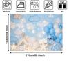 LS Photography Background Blue Sky Clouds Tent Balloons Glitter Decor Kids Birthday Baby Shower Cake Smash Photo Backdrop Studio