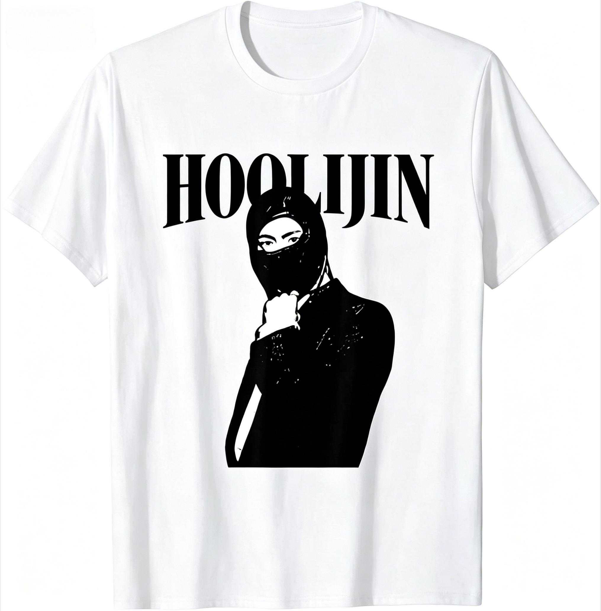 Jin Kim Seokjin HOOLIJIN T Shirt Vintage Black Graphic Print Kpop Unisex Casual Short Sleeve Cotton Tee for Army Fans 4XL