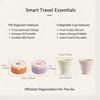 Portable Pills Container Medicine vitamiin Holder Daily Pill Case Small Piller Box for Pocket Purse Space-Saving & Washable