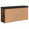 Shoe Bench Smoked Oak 102x32x50 cm Wood Based Panel