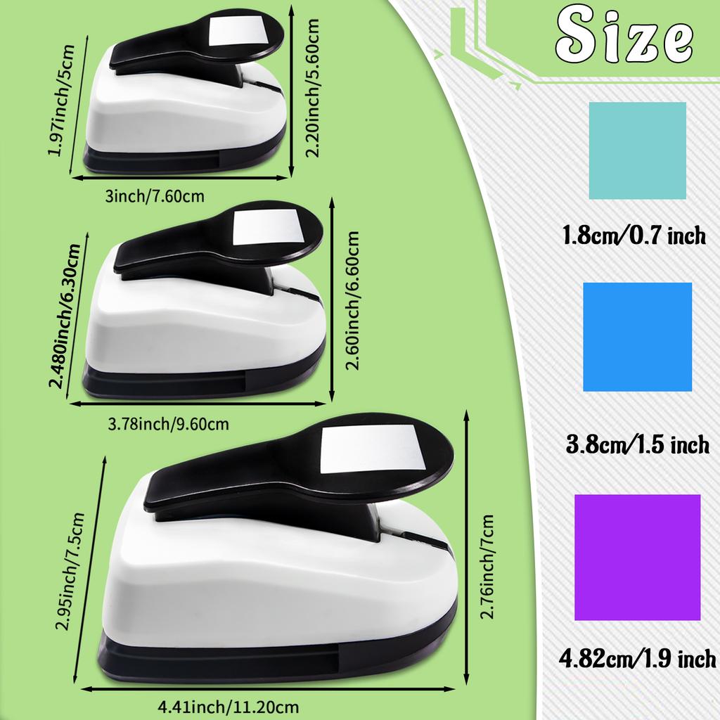 Rectangular Paper cutter tool for crafts Hole Punchers 50mm 38mm 25 mm Rectangle Shapes for paper craft scrapbook card making