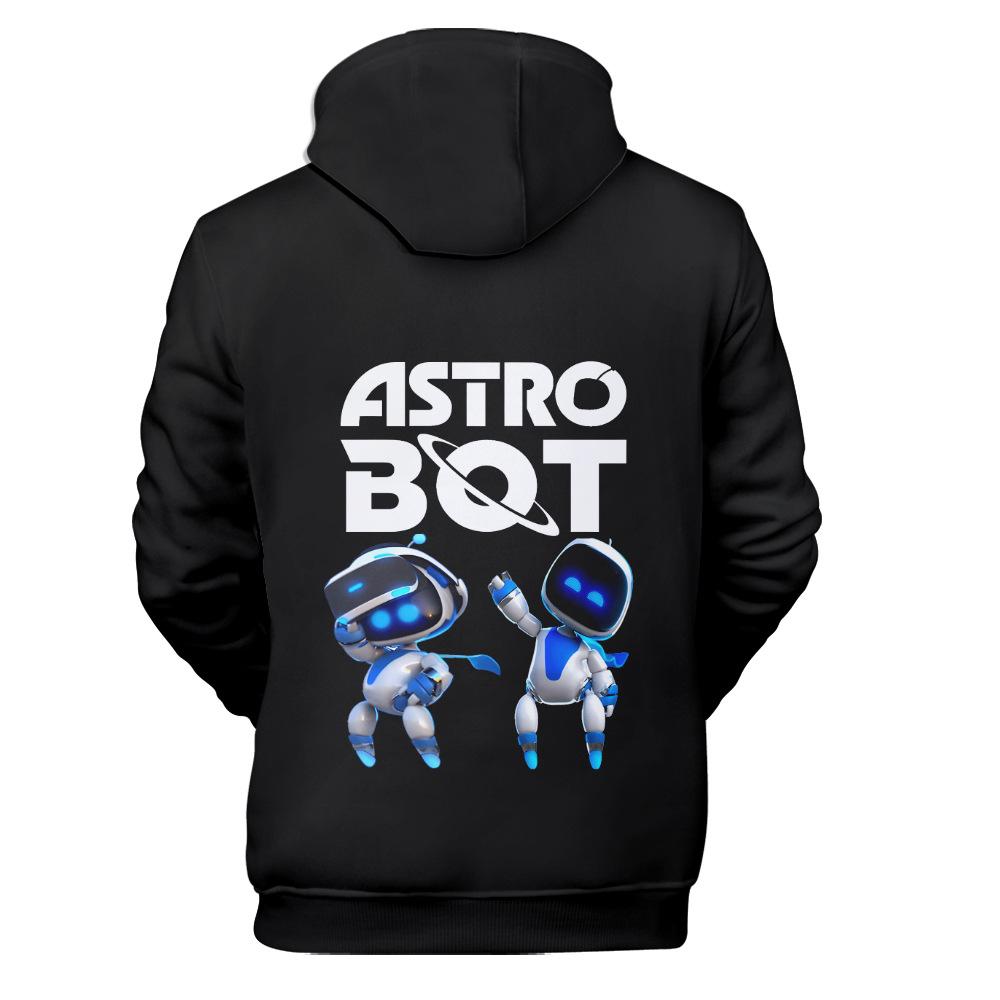 Astro Bot Print Men Hoodies Women Hip Hop Vintage Sweatshirts Oversized Streetwear Unisex