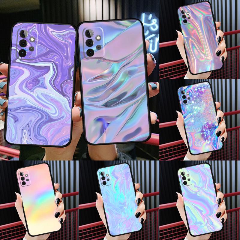 Holographic Iridescence Case For Samsung Galaxy A54 A12 A22 A32 A52 A72 A52S A14 A70 A51 A71 A33 A53 A73 Cover