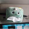 Green Dinosaur Tissue Box Cute Plush Removable Tissue Boxes Universal Auto Home Room Paper Case Animal Decoration Bracket