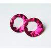 1 Ct Diamond Cut Loose Gemstone Pair Natural Mogok Ruby Red Round CERTIFIED MQ-844