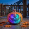 Indoor Party Props LED Halloween Pumpkin Light, Light Up Jack O Lantern Decor, Color Retro Ornaments Gradient Glowing Lamp for Yard Porch Window