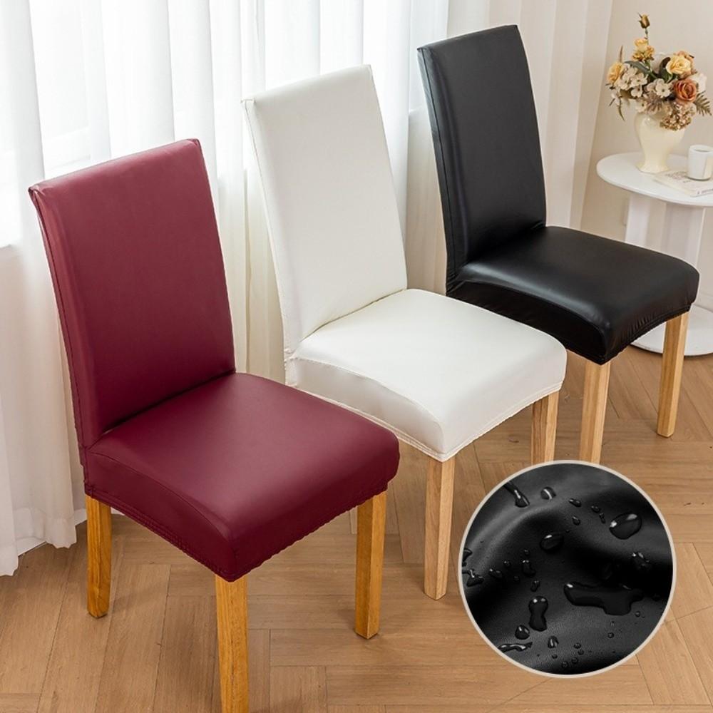 PU Leather Chair Cushion Cover Waterproof Elastic Chair Cover Durable Chair Protectors  Home