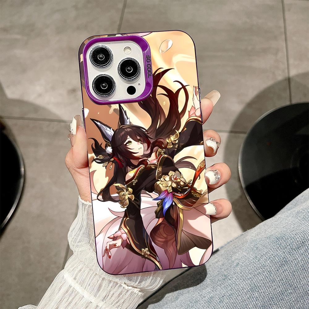 HSR Fugue Purple Translucent Mobile Phone Case for iPhone 17 16 15 14 13 12 11 X XR XS Air Pro Max Plus Colorful Cover