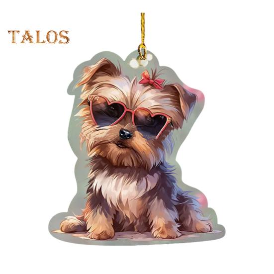 Wisiorek samochodowy akrylowy, huśtający się pies, lekki, lusterko samochodowe, wiszące, akcesoria do wnętrza samochodu, torba na ramię, dekoracja torby szkolnej, urok, prezent na Walentynki