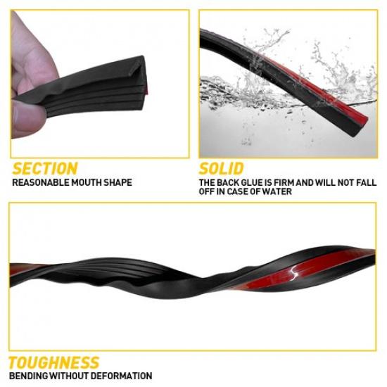 Rubber V-Shape Car Side Door Window Edge Moulding Trim Weatherstrip Seal Strip